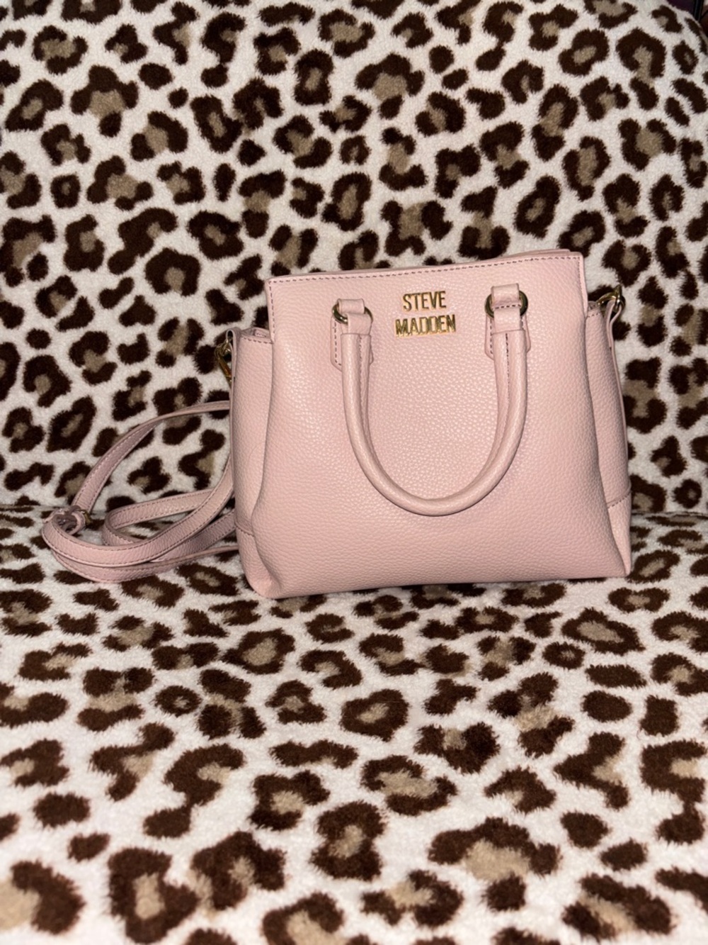 Steve Madden Blush Cross Body or Hand Bag- Gold Details